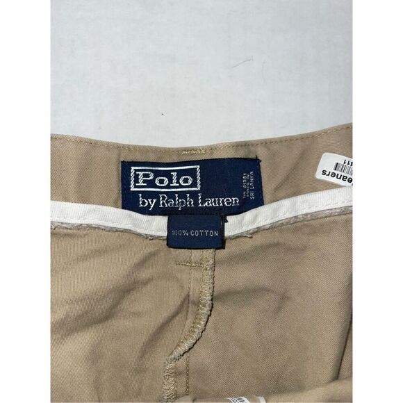 Polo Ralph Lauren Classic Khaki Shorts Mens Size 42W Flat Front A19 - Picture 2 of 4